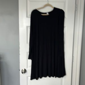 Black old navy long sleeve knit dress xl